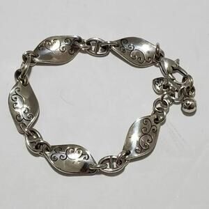 BRIGHTON‎ SCROLLED silver plated twirl bracelet